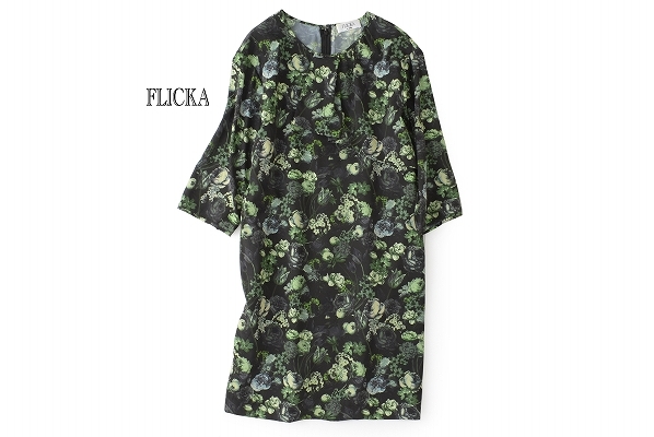 美品★フリッカ3.5万★2size/9号★ワンピースJ105 Mサイズ 本物 中古美品FLICKA FLICKA]サイドパールワンピース 美品★厳選★トゥモローランド・FLICKAフリッカ3.7万★1size&frasl;9号★プリントワンピースD316 FLICKA（フリッカ）フリルスリーブ
