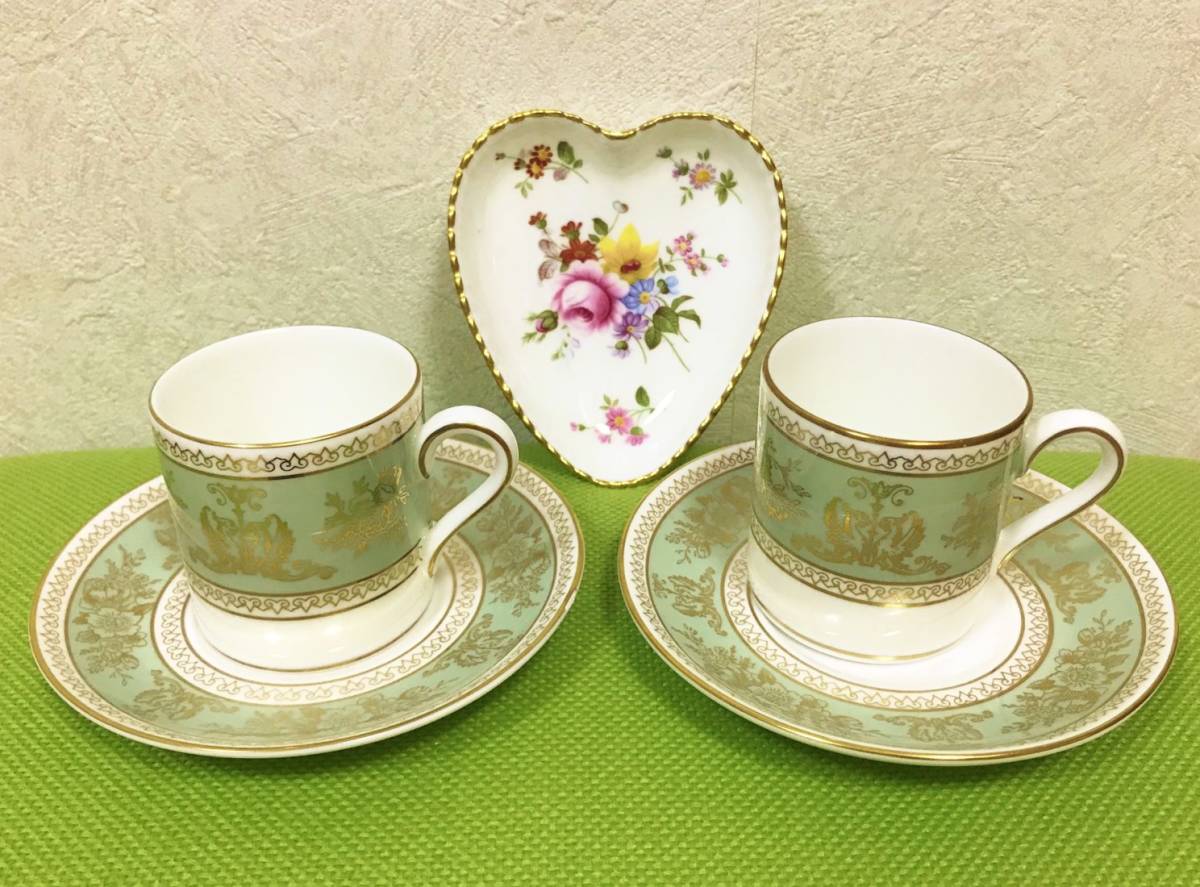 WEDGWOODウエッジウッド デミタスカップ＆ソーサーペア COLUMBIA 