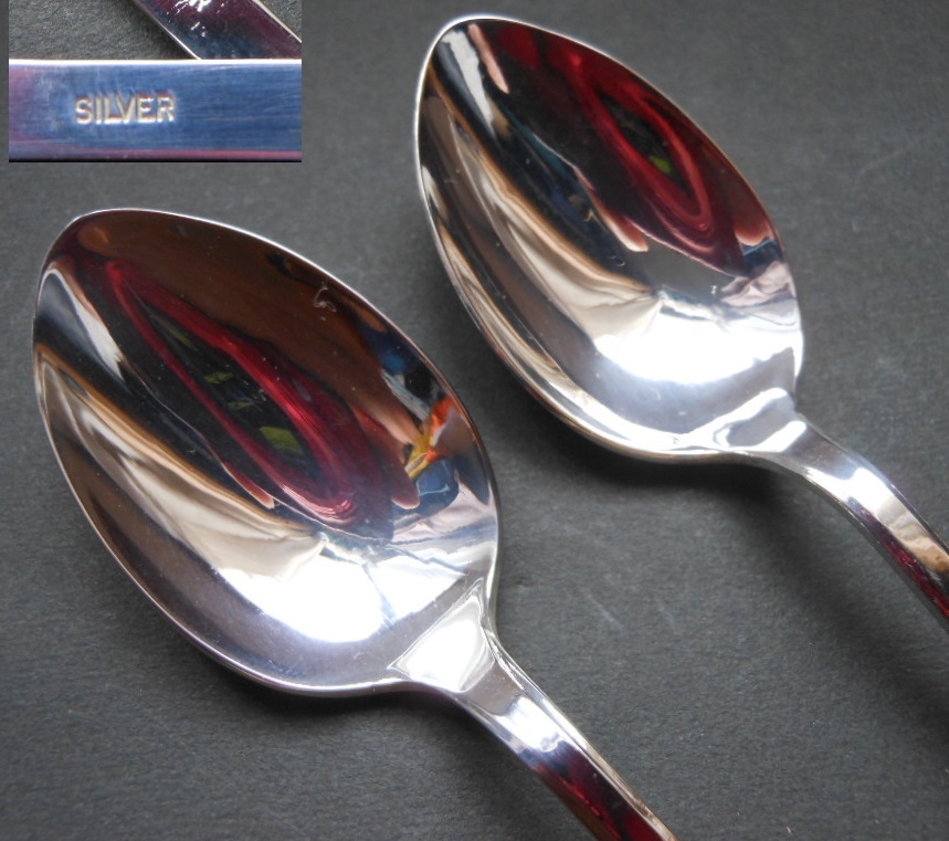 未使用極美品☆純銀無垢☆ＳＩＬＶＥＲコーヒースプーン２本 セット /桐箱入 純銀 コーヒースプーン ティー 純銀スプーン 名入れYAMACO 最上級の素材を惜しみなく使用した重厚感溢れる