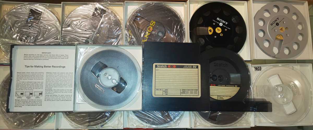 オープンリールテープ(7号) 使用品・中古 ソニー＆スコッチ プラ10