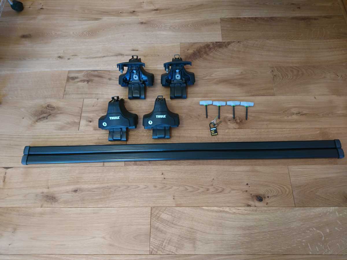 THULE 754 フット キー付属 kit1662 バー7211 フィットシャトル 中古品