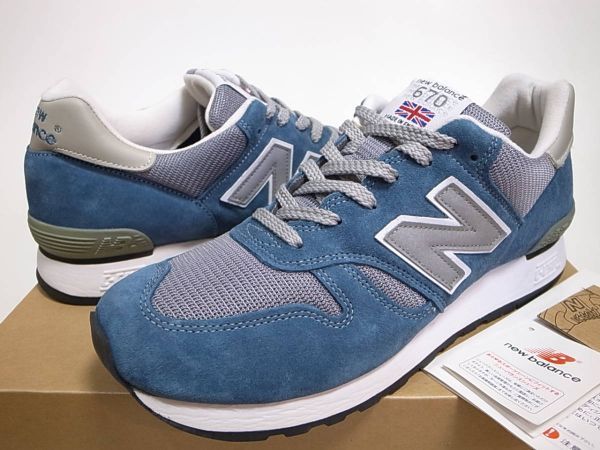 【送料無料 即決】NEW BALANCE M670UK BB BLUEBERRY 28cm US10 新品 復刻 日本限定 ブルーベリー グレー 青x灰 MADE IN ENGLANDイギリス製