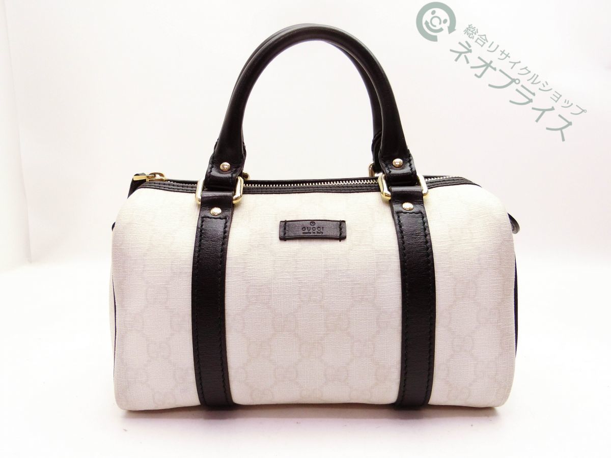 ◇Z7139 GUCCI グッチ GG柄 PVC レザー ミニ ボストン ハンド バッグ 