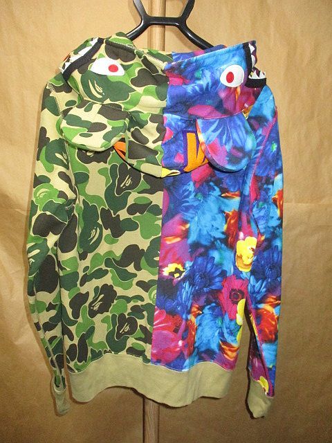 エイプ APE mika ninagawa BE@R SHARK FULL ZIP HOODIE 蜷川実花 ベア 