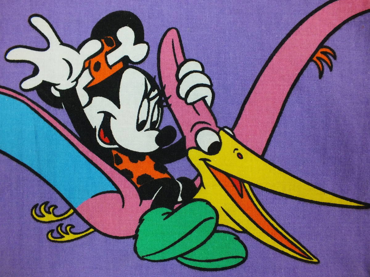 片面 ミッキー ミニー カラフル 恐竜 ディズニー 中古 ビンテージ 