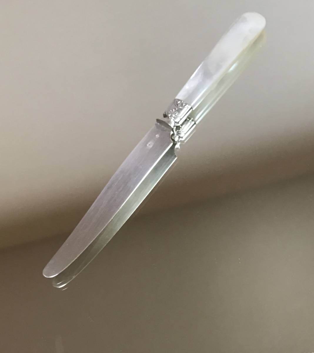 フランス シルバーナイフ2本 白蝶貝 純銀 シルバー950 フランス