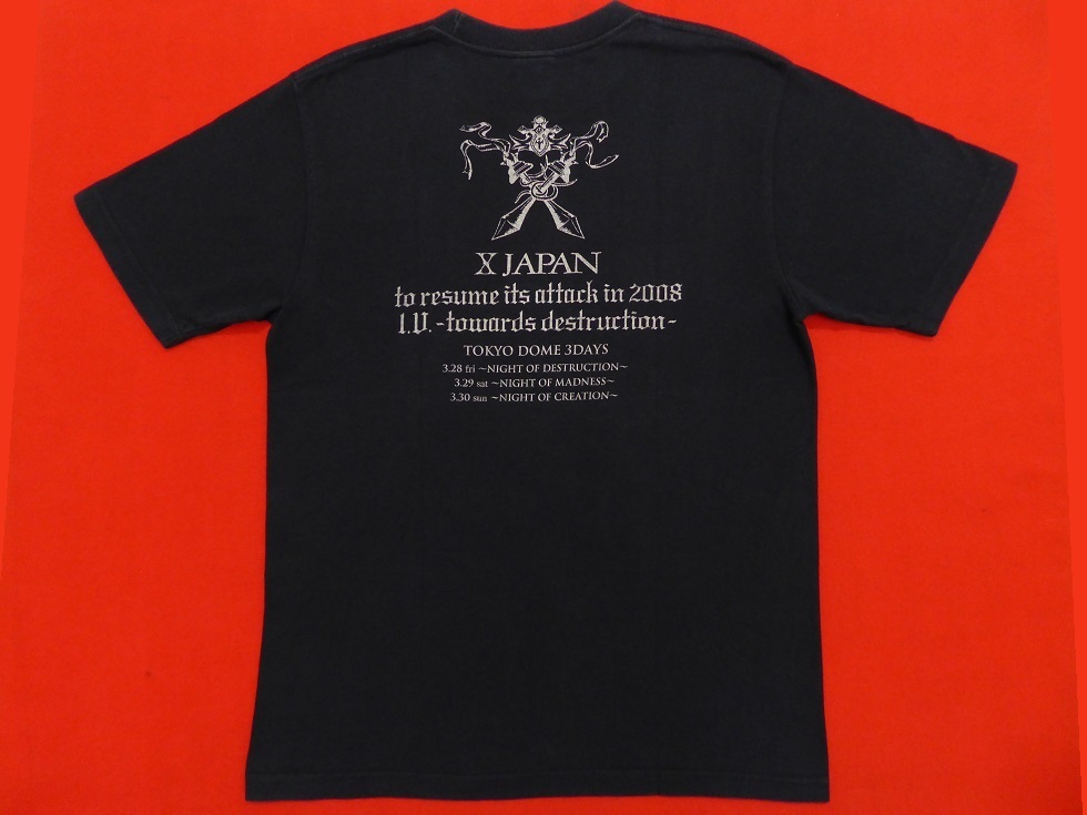 激レア!X JAPAN/ビンテージTシャツ/00s/攻撃再開 2008 I.V.-破滅に