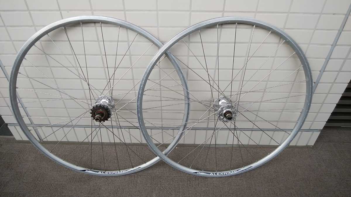 ホイールセット ALEXRIMS リム」 R500 シマノ10速 「アレックス クリンチャー ( ピスト 自転車その他の価格比較ならビカム | シングルフリーホイールの通販 チャージバイクス Bikes フジ WH-500-275前後セット，センターロックディスク
