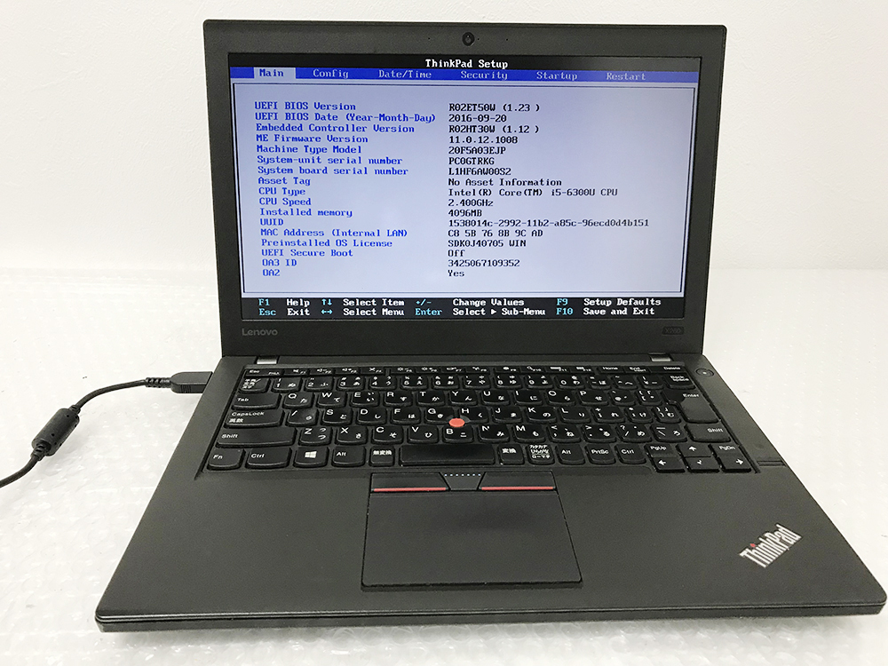 ジャンク☆Lenovo ThinkPad X260 Core i5 6300U 2.40GHz ノートブック