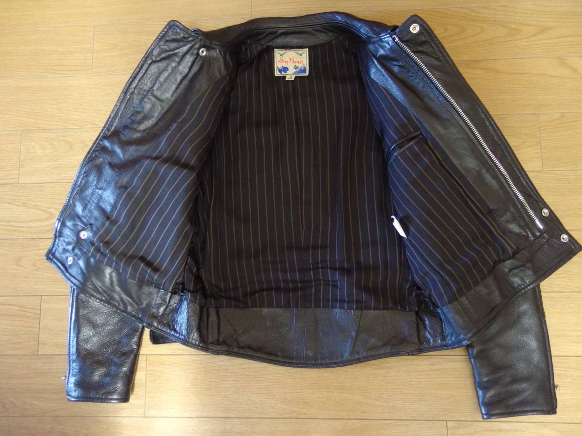 Dry Bones ドライボーンズ レザー ジャケット 34 XS ブラック