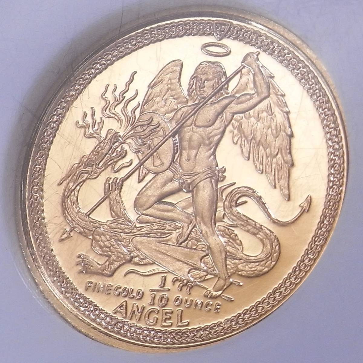 【エンジェル発行初年度】1984年 マン島 1/10オンス 金貨 ヤングエリザベス NGC PF70UC 高鑑定 イギリス領 アンティークコイン モダン