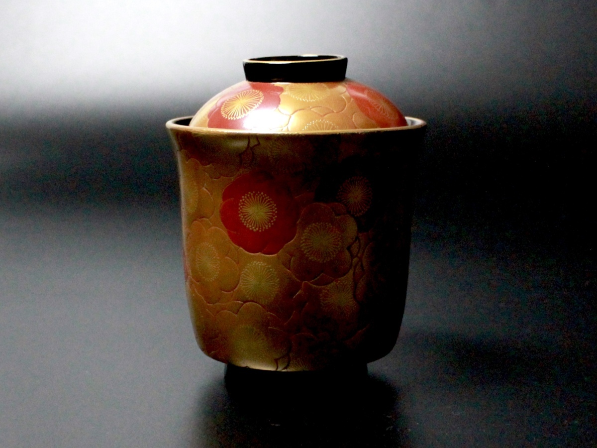 椀 輪島塗 蒔絵椀 梅 吸物椀 蓋付 汁椀 10客 木製 共箱付き | WORKS
