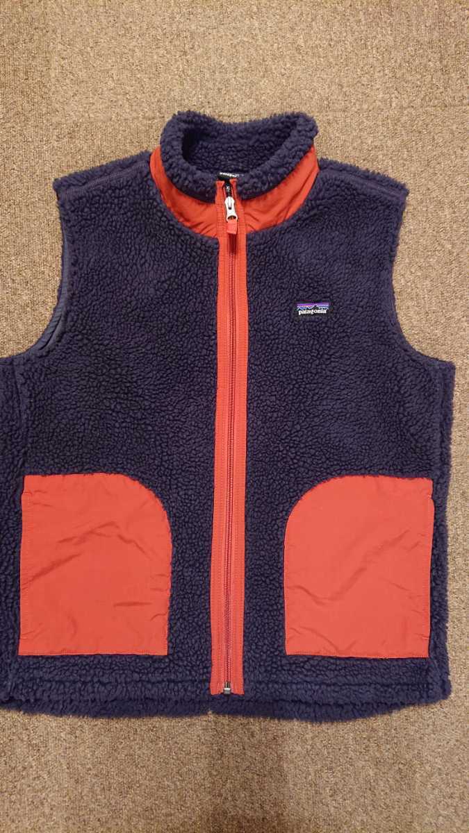美品patagonia パタゴニアフリースベスト キッズサイズXL 14 