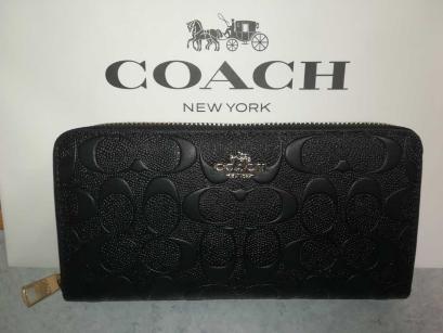 正規品　新品未使用　コーチ　COACH　長財布　アウトレット品　シグネチャー　ブラックr