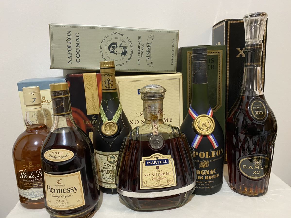 驚きの破格値，格安 コニャック 700ml 6本セット マーテル カミュ XO ヘネシー 未開栓 同梱可 1円スタート まとめ ブランデー ウイスキー Hennessy(マーテル)｜売買されたオークション情報、yahooの商品情報をアーカイ コニャック