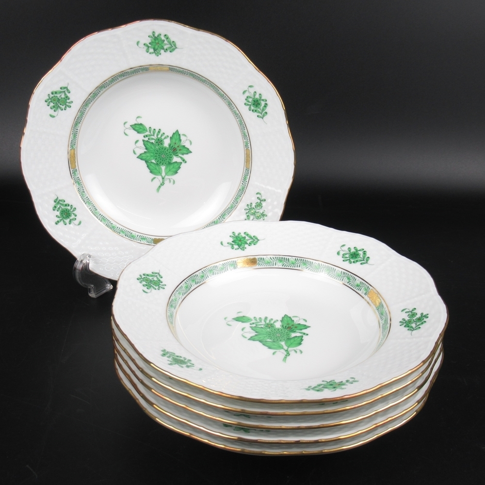 最安値，限定SALE ヘレンド アポニーグリーン ディーププレート 計6点 HEREND/洋食器/花/陶器/金彩 o71oyfu-849194 O商品(ヘレンド)｜売買されたオークション情報、yahooの商品情報をアーカイブ公開 - オークファン ヘレンド