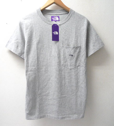 人気SALE，最新作 THE NORTH FACE ノースフェイス パープルレーベル 7OZ H/S POCKET TEE NT3962N ロゴ刺繍 クルーネック Tシャツ グレー S 美タグ付(半袖Tシャツ)｜売買されたオークション情報、yahooの商品情報をアーカイ 男性用