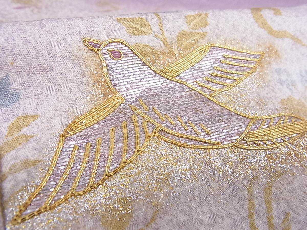 花美人■極上 訪問着 駒刺繍 鳳凰花文 金彩 伊勢丹扱い 逸品 ps661 金彩 振袖 KIMONO 駒刺繍 扇面鳳凰吉祥文 きめ細やかな金駒刺繍を施し美しい色彩が格の高さを感じさせる本格志向