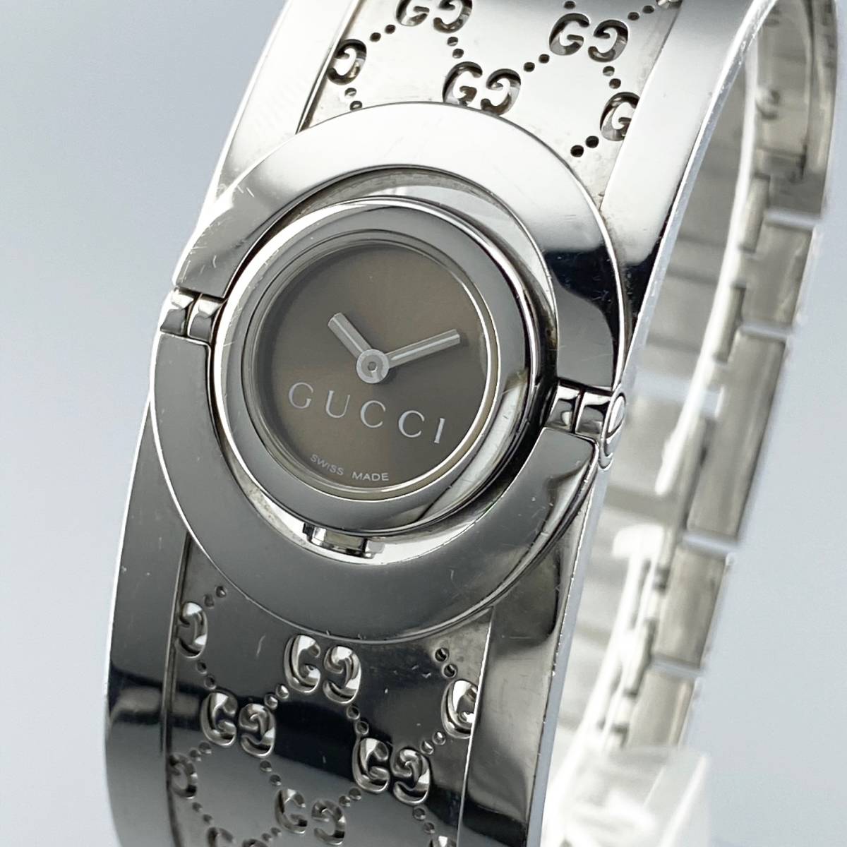 1円～】GUCCI グッチ 腕時計 レディース 112 トワール GG バングル