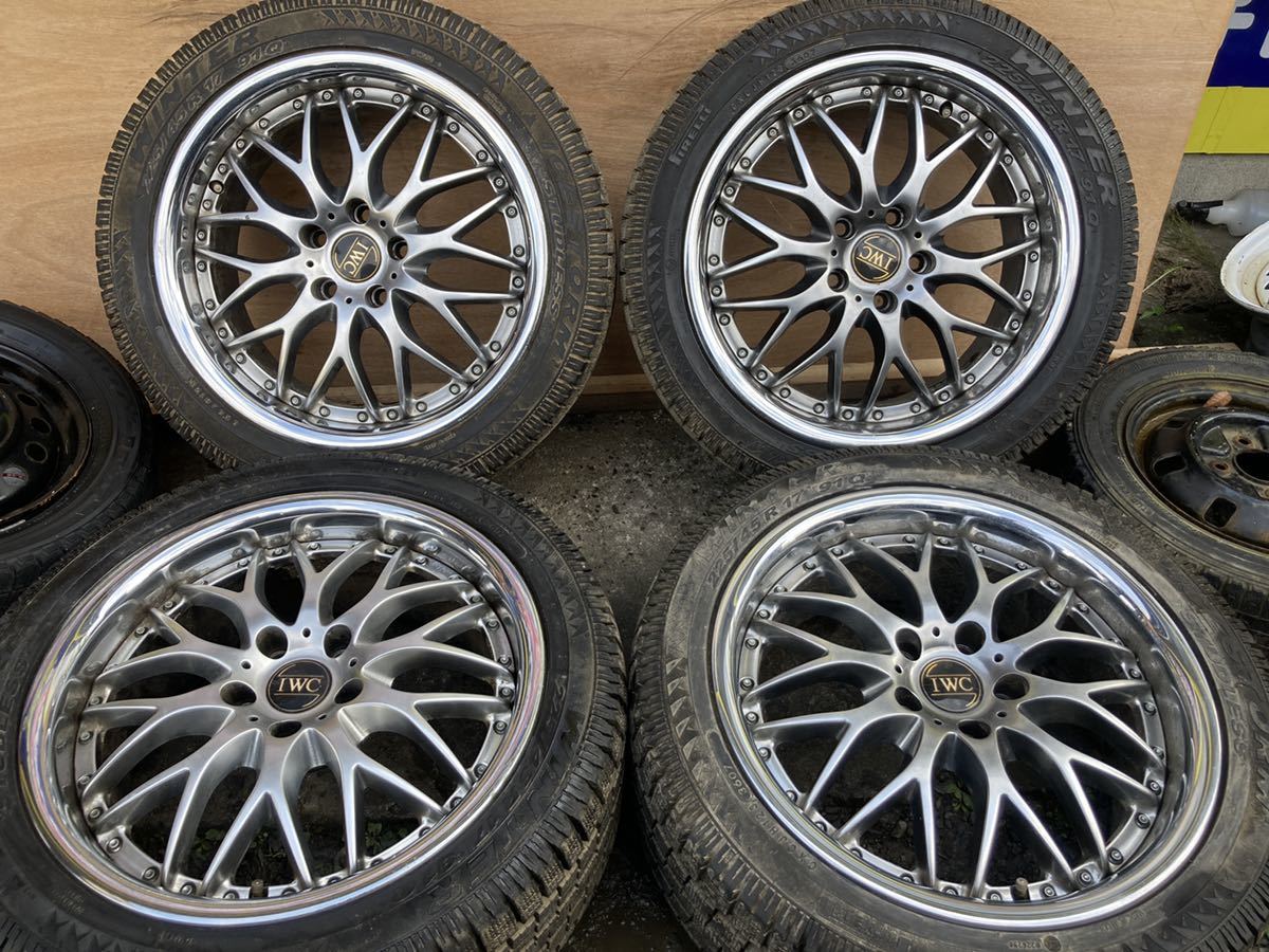 IWC 17インチ 7.5J PCD108 5穴 ET45 ハブ径64 ピレリ 225/45R17 4本 