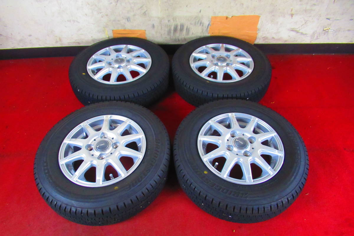 大得価，2025 2018年製 BRIDGESTONE W300 スタッドレス 145R12 6PRLT バモス サンバー アクティ キャリィ ハイゼット等 4本SET 山あり(スタッドレスタイヤ)｜売買されたオークション情報、yahooの商品情報をアーカイ 4穴