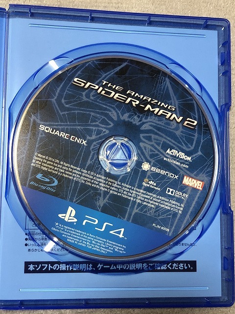 PS4 ソフト 中古 アメイジング・スパイダーマン2 ディスクのみ 動作良好 THE AMAZING SPIDER-MAN ソニー プレステ SONY 29243