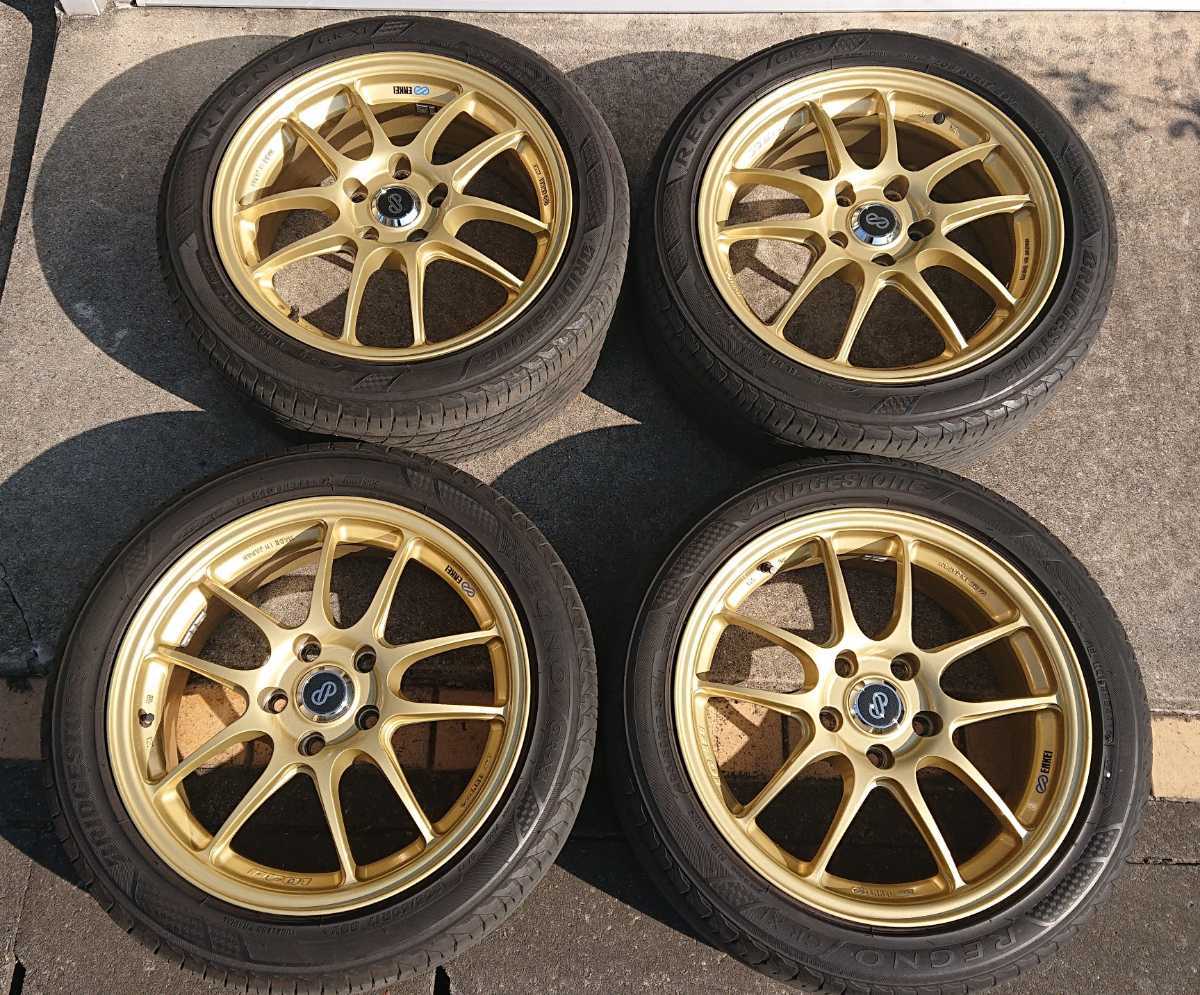 エンケイ ENKEI PF01 ゴールド 17インチ 7J 114.3 5H ＋48 レグノ 
