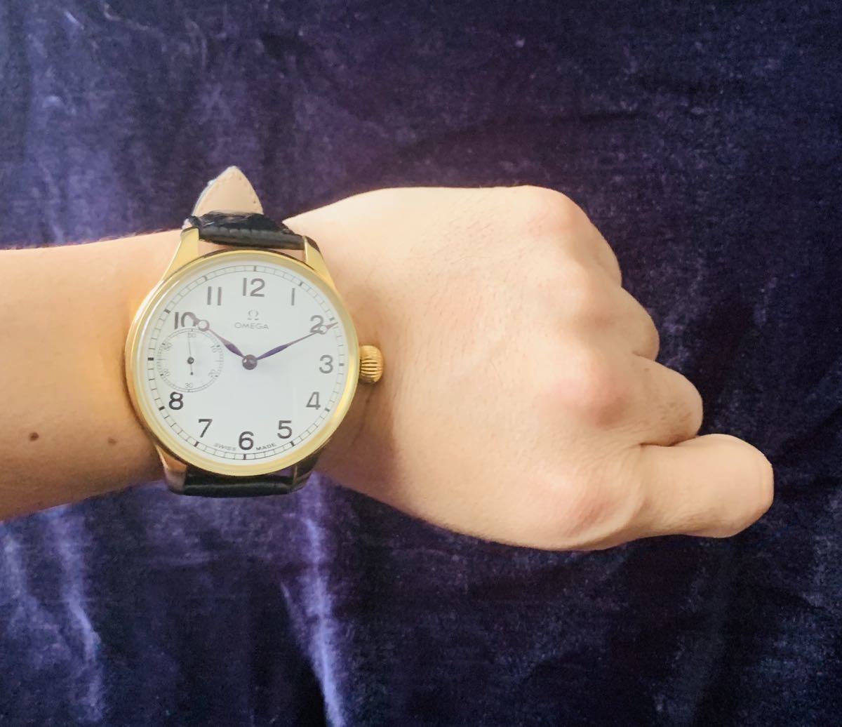 【気品あるれる文字盤♪】オメガOmega◆OH済◆在庫限り◆極美品★1909年 ヴィンテージ腕時計手巻メンズ アンティーク動作良好中古OM09252_10