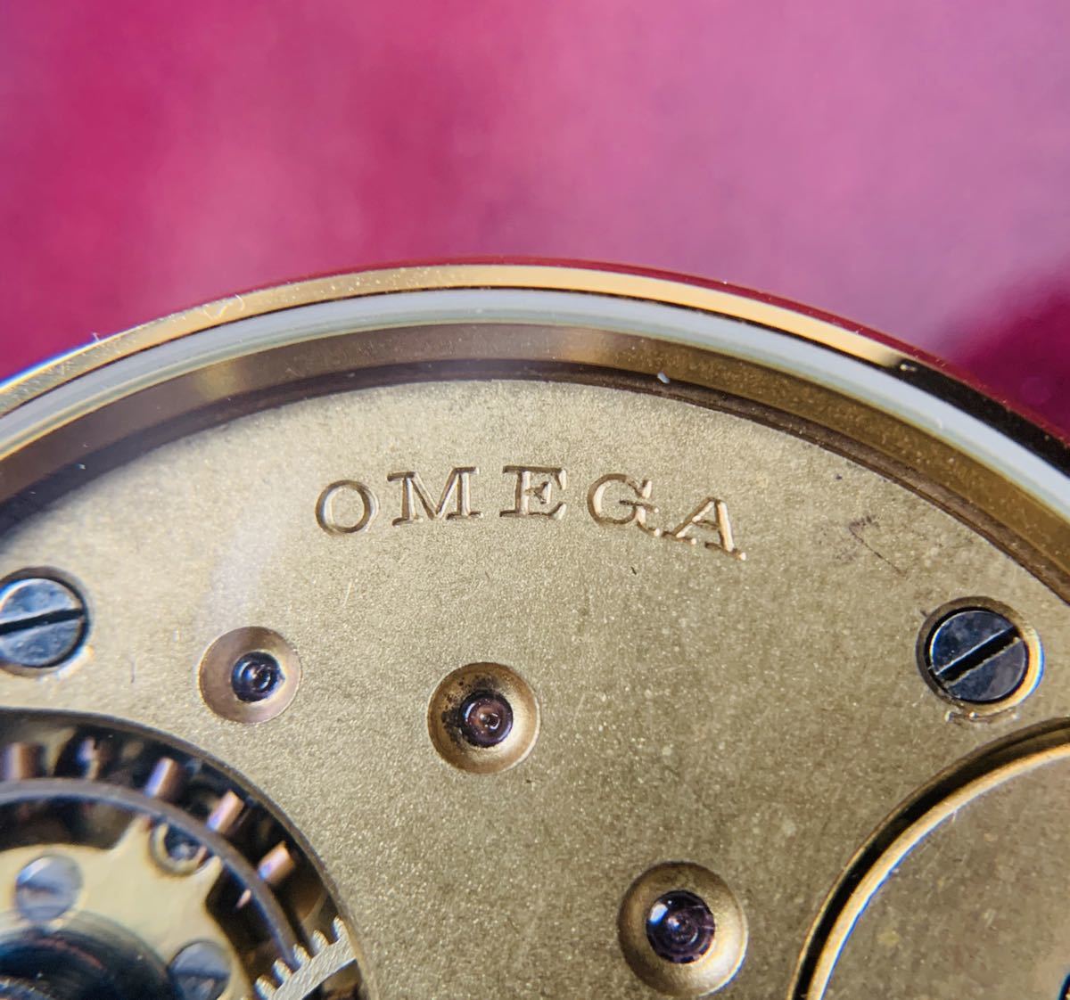 【気品あるれる文字盤♪】オメガOmega◆OH済◆在庫限り◆極美品★1909年 ヴィンテージ腕時計手巻メンズ アンティーク動作良好中古OM09252_5