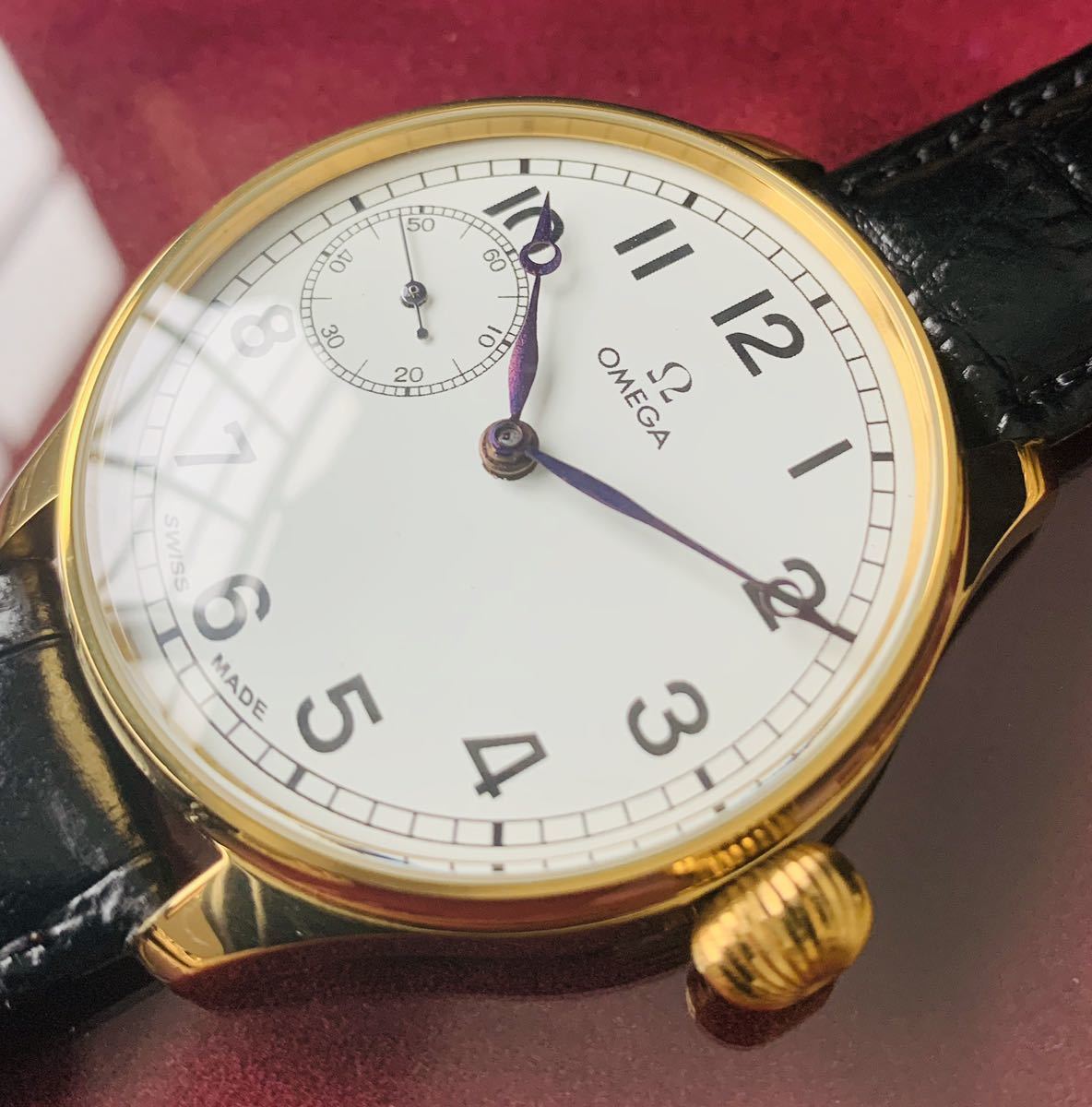 【気品あるれる文字盤♪】オメガOmega◆OH済◆在庫限り◆極美品★1909年 ヴィンテージ腕時計手巻メンズ アンティーク動作良好中古OM09252_6