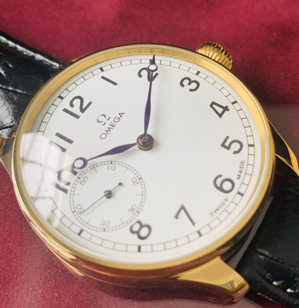 【気品あるれる文字盤♪】オメガOmega◆OH済◆在庫限り◆極美品★1909年 ヴィンテージ腕時計手巻メンズ アンティーク動作良好中古OM09252_8