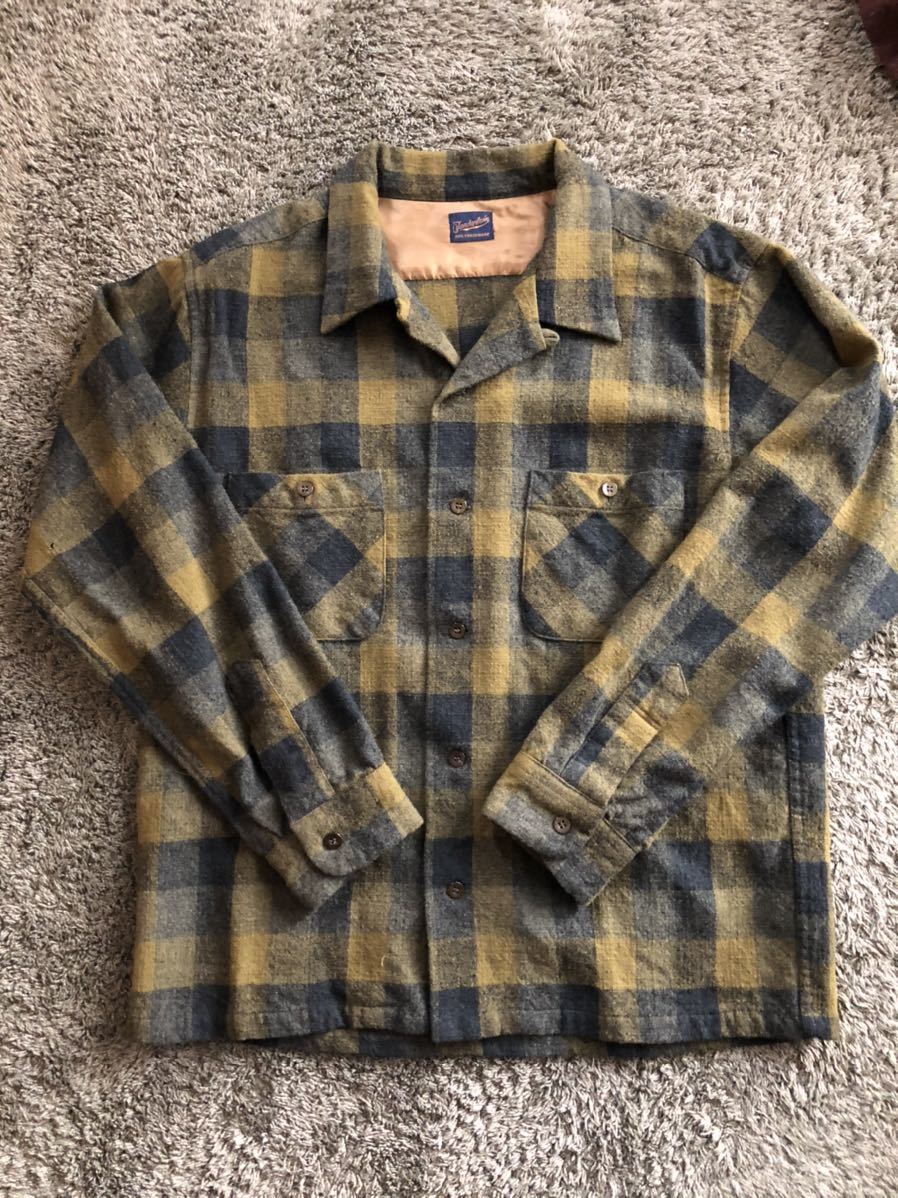 Tenderloin ウールボックス ネイビー 長袖シャツ 縮 長袖シャツ 鉄紺 M