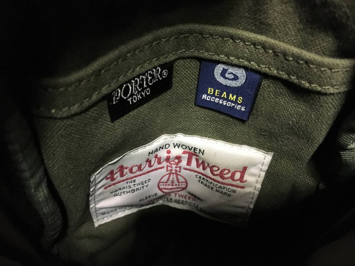 貴重 00's PORTER × BEAMS コラボ ハリスツイード ショルダーバッグ