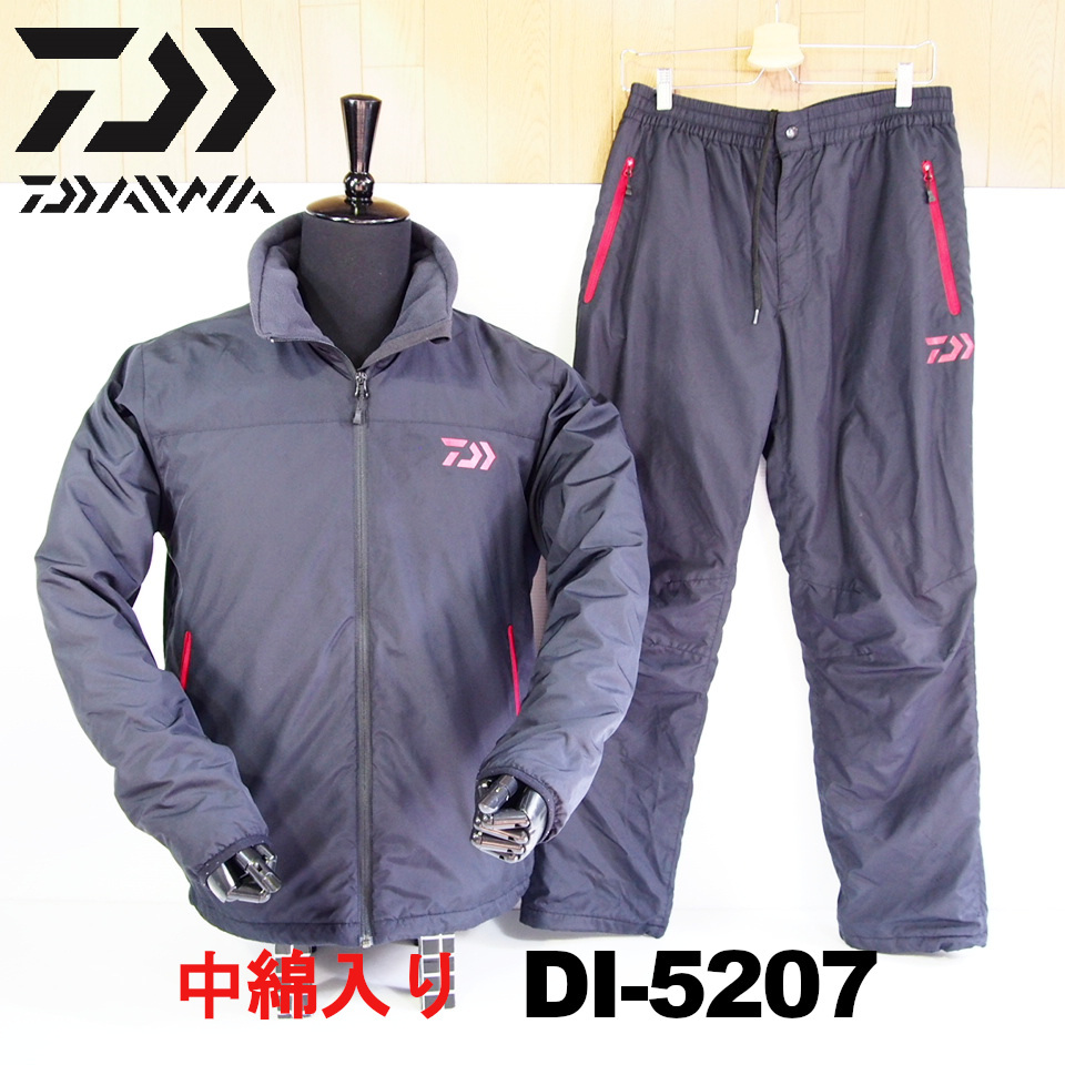 大得価，新品 ダイワ DAIWA ウォームアップスーツ ブラック L DI-5207(フィッシングスーツ)｜売買されたオークション情報、yahooの商品情報をアーカイブ公開 - オークファン フィッシングスーツ
