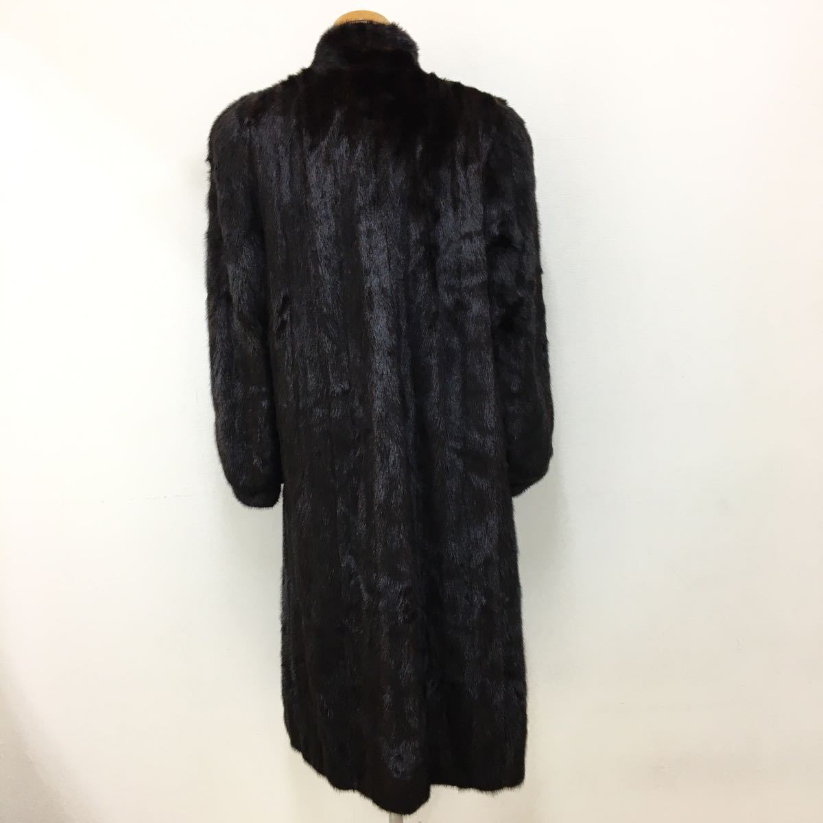 ダークミンク MINK 本毛皮 ロングコート 毛皮 リアルファー ミンク
