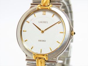 綺麗な稼働品☺︎SEIKO LAUREL/セイコーローレルクォーツメンズウォッチ セイコー ローレルのYahoo!オークション(旧ヤフオク!)の相場・価格を