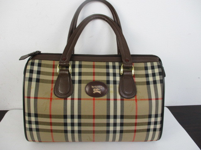 BURBERRY バーバリー ノバチェック柄 ミニボストン バッグ 10:24和1.1