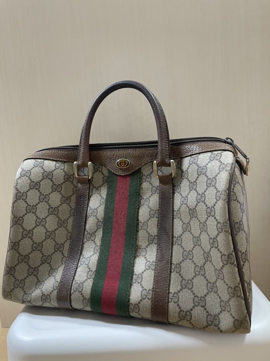 GUCCI オールドグッチ シェリーライン ミニボストンバッグ
