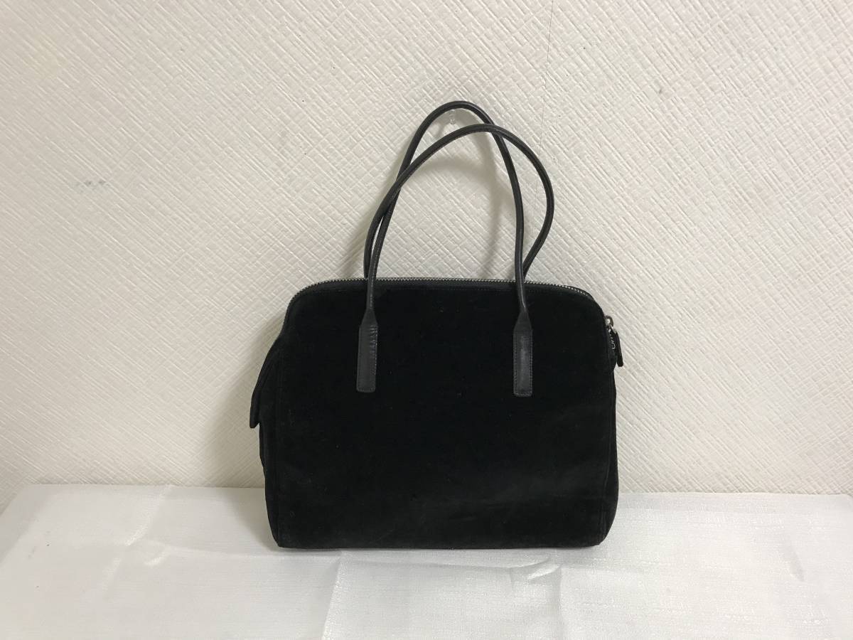 美品本物プラダPRADA本革レザーベロアハンドトートバッグビジネス 