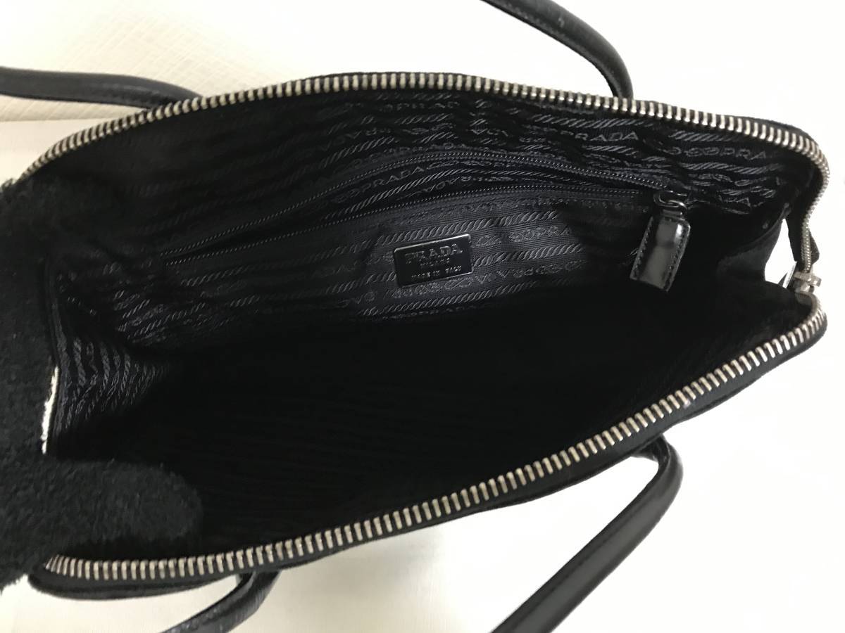 美品本物プラダPRADA本革レザーベロアハンドトートバッグビジネス 