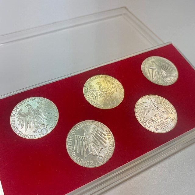 50年前！！ミュンヘンオリンピック記念銀貨セット 10マルク5点 心斎橋