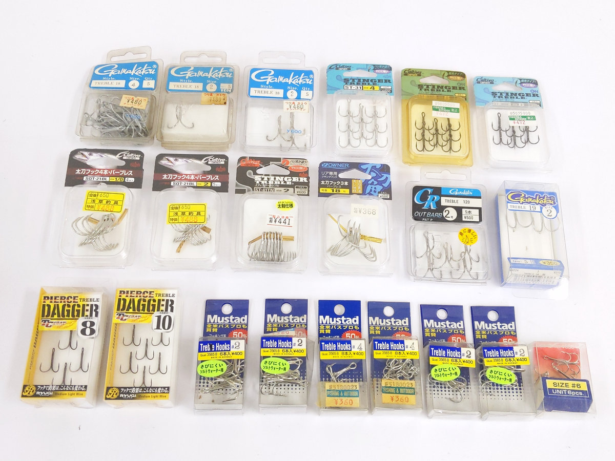  がまかつ オーナー カルティバ リューギ 他 トレブルフック 計18個 注(その他)｜売買されたオークション情報、yahooの商品情報をアーカイブ公開 - オークファン その他