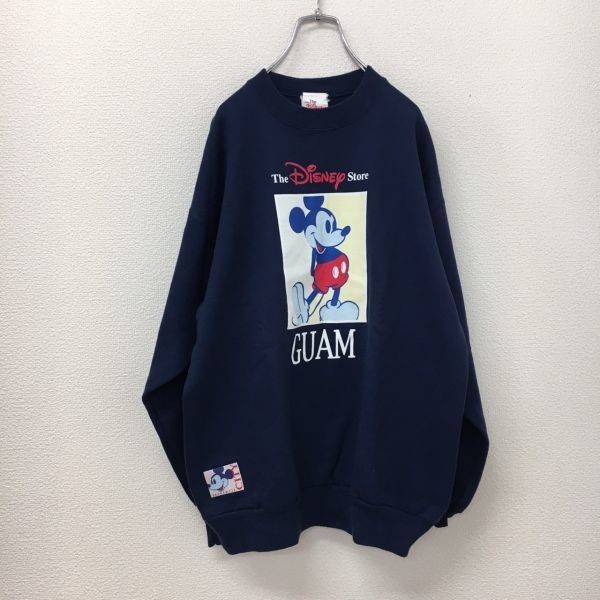 ビッグシルエット Usa製 ディズニーストア グアム ミッキーマウス トレーナー ネイビー 裏起毛 Mサイズ 売買されたオークション情報 Yahooの商品情報をアーカイブ公開 オークファン Aucfan Com