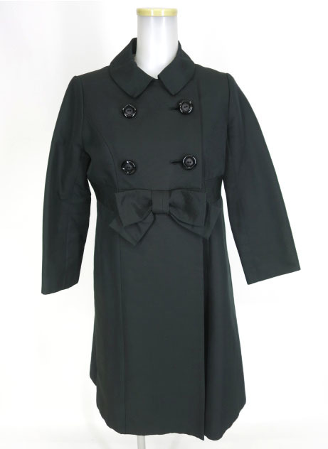 JaneMarple - ジェーンマープル サイドリボンドレスコート ネイビーの