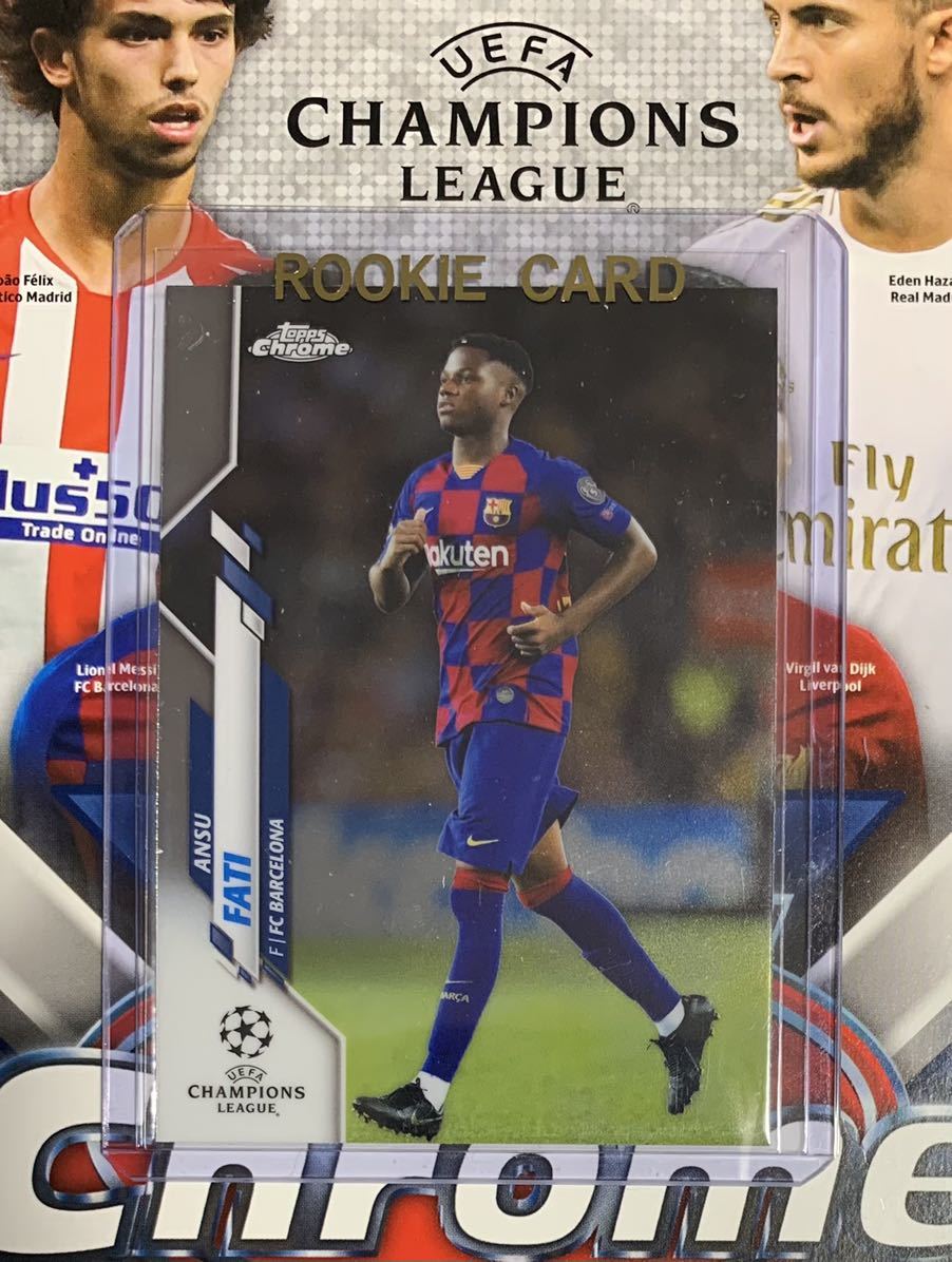 最新 2019-20 Topps Chrome Soccer Ansu Fati Barcelona Base No.45 UEFA Champions League アンス・ファティ バルセロナ ① Topps UEFA 2019-20 BOX BLOWOUT Heaven