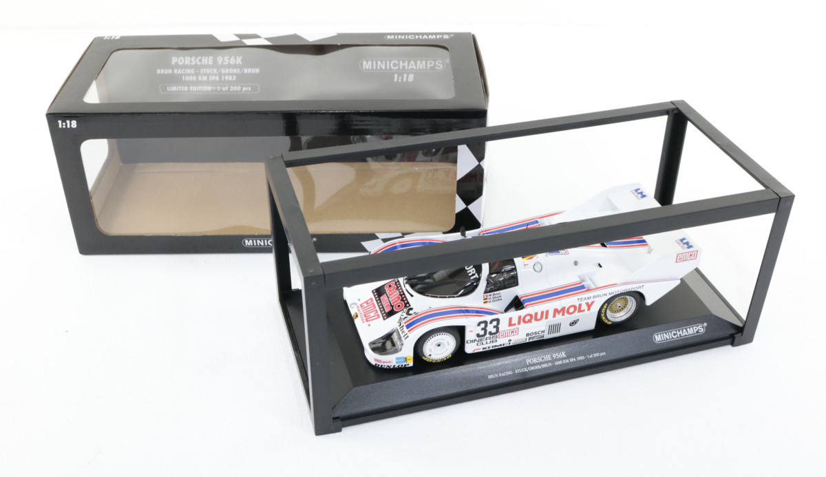 ミニチャンプス 1/18 ポルシェ956K 1000kmSpa #33 BRUN 中古・現状品】ミニチャンプス ポルシェ 956 K BRUN MOTORSPORT 1/18