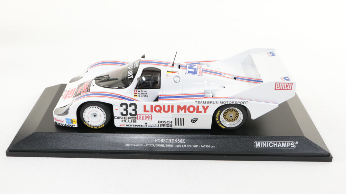 中古・現状品】ミニチャンプス ポルシェ 956 K BRUN MOTORSPORT 1/18
