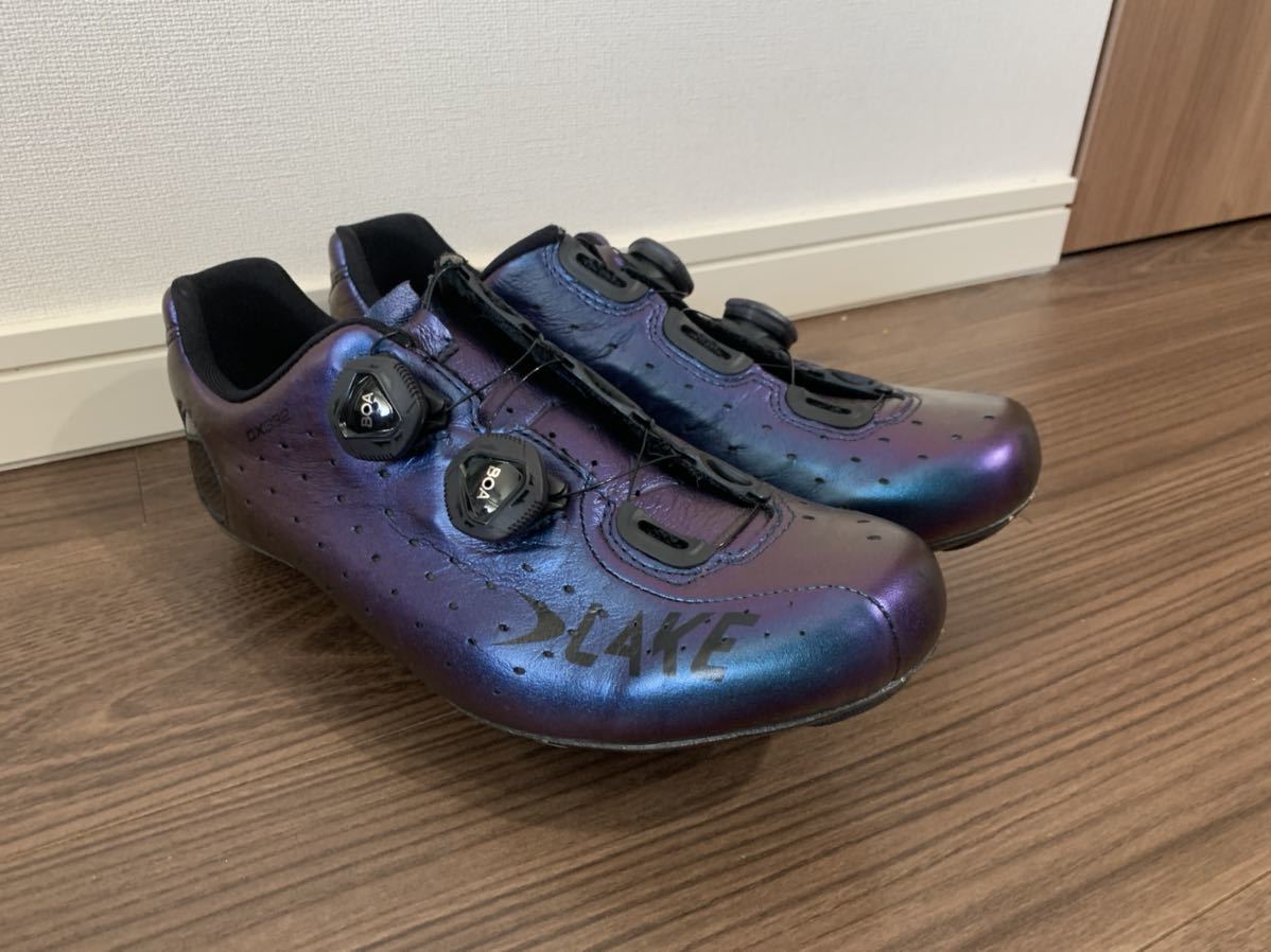 ビンディングシューズ 美品 LAKE レイク CX332 カメレオンブルー ビンディングシューズ 美品 LAKE レイク CX332 カメレオンブルー