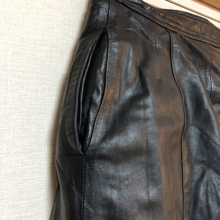 Miss Chloe ミスクロエ 羊革 レザーデザインパンツ ブラック 黒 サイズ 