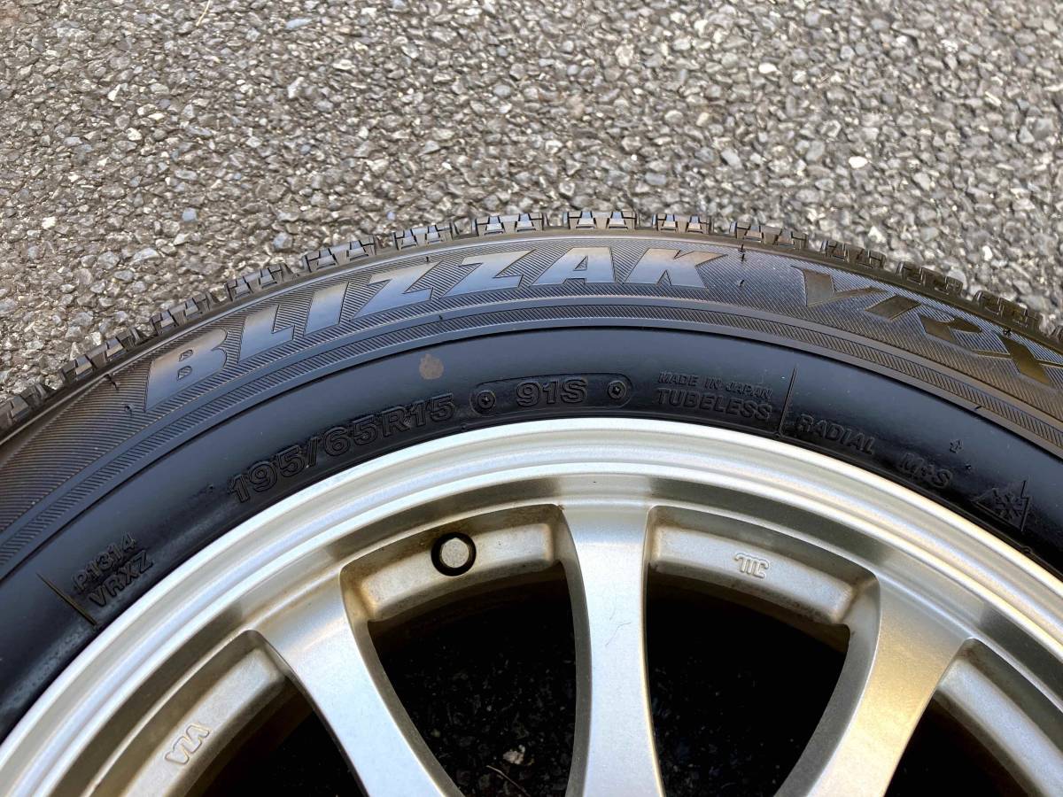 BLIZZAK VRX 195/65R15 2017年製【2本のみ】アルミホイール15×6J付き